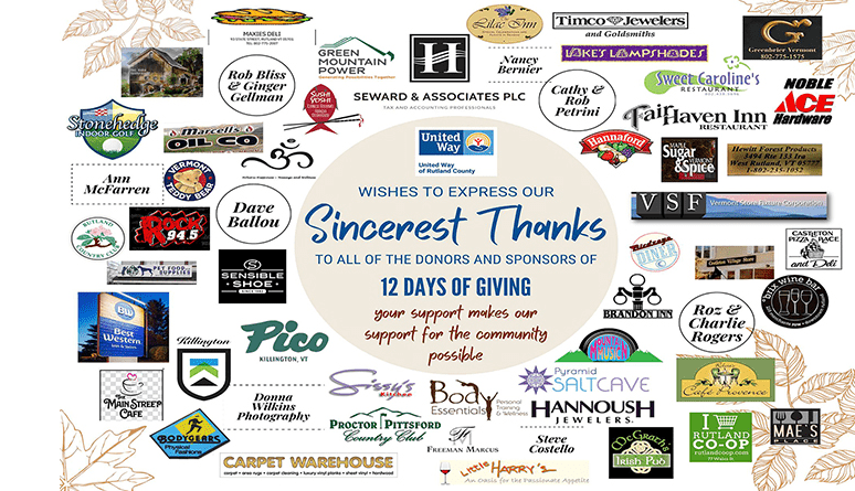 United Way thank you with business logos